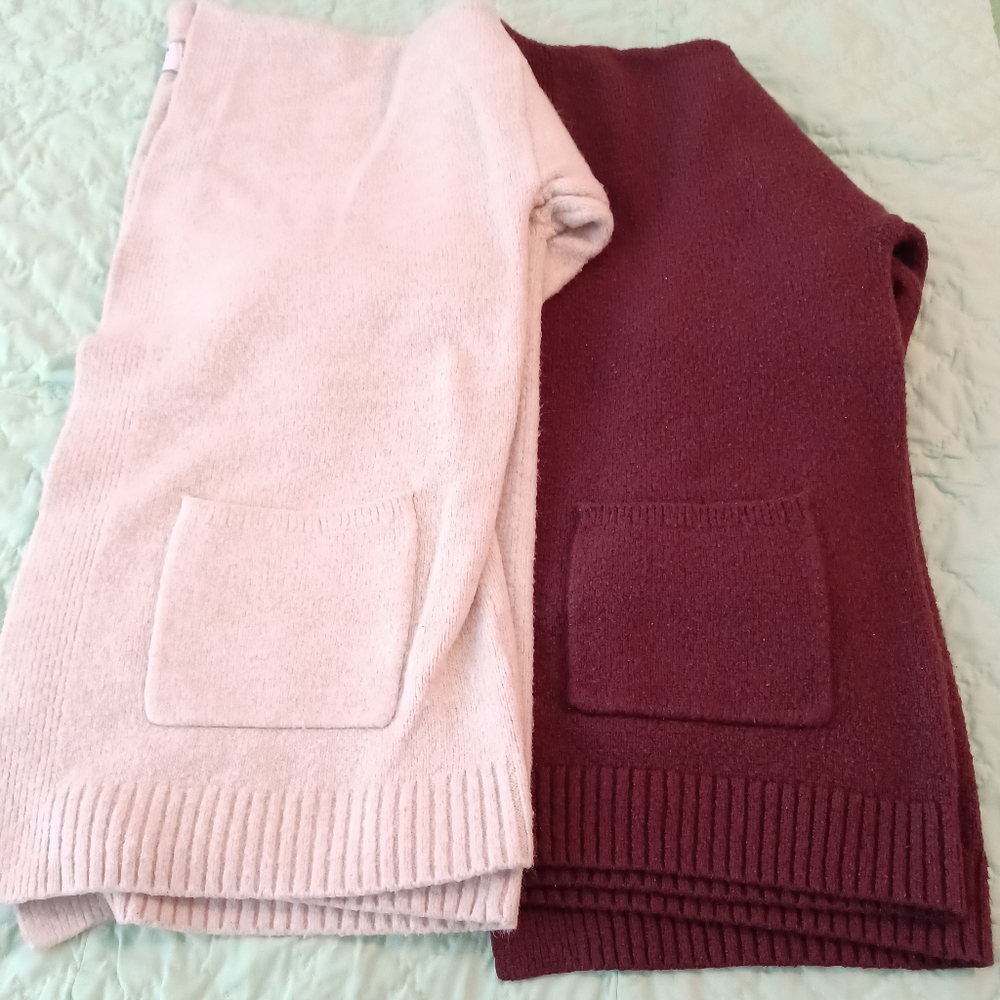 Pair of Old Navy Cozy-Knit Open Front Cardigans